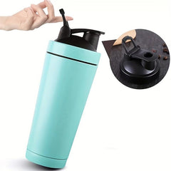 Thermal Protein Shaker Bottle Double Walled Stainless Steel Insulated Vacuum Fla