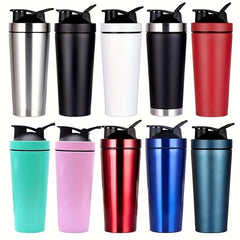 Thermal Protein Shaker Bottle Double Walled Stainless Steel Insulated Vacuum Fla