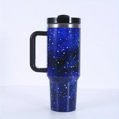 Marble Print Tumbler 40oz Stainless Steel Water Bottle - Starry Sky Car Cup