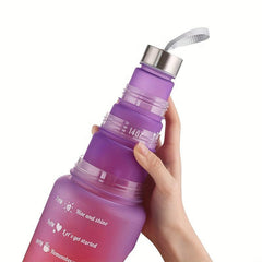 4pcs Motivational Water Bottles With Straw for Fitness