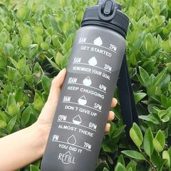1L Gradient Water Bottle With Lid Portable Drinking Cup