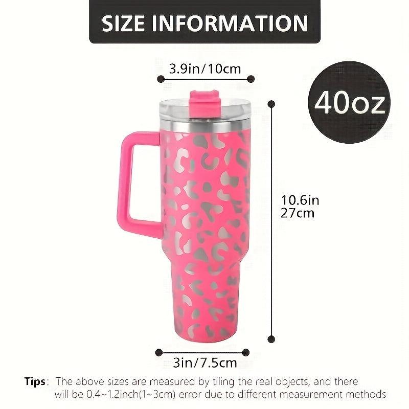 40oz Insulated Leopard Stainless Steel Tumbler - Vacuum Technology
