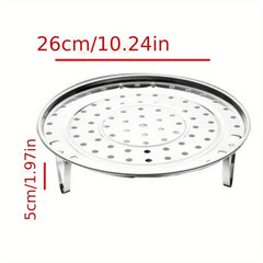 1pc Steamer Rack Round Stainless Steel Steaming Stand