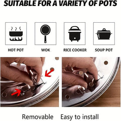 1pc Steamer Rack Round Stainless Steel Steaming Stand