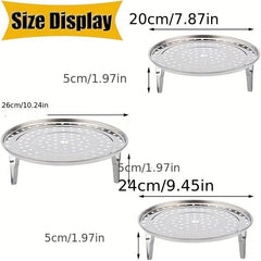 1pc Steamer Rack Round Stainless Steel Steaming Stand