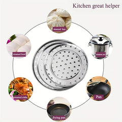 1pc Steamer Rack Round Stainless Steel Steaming Stand