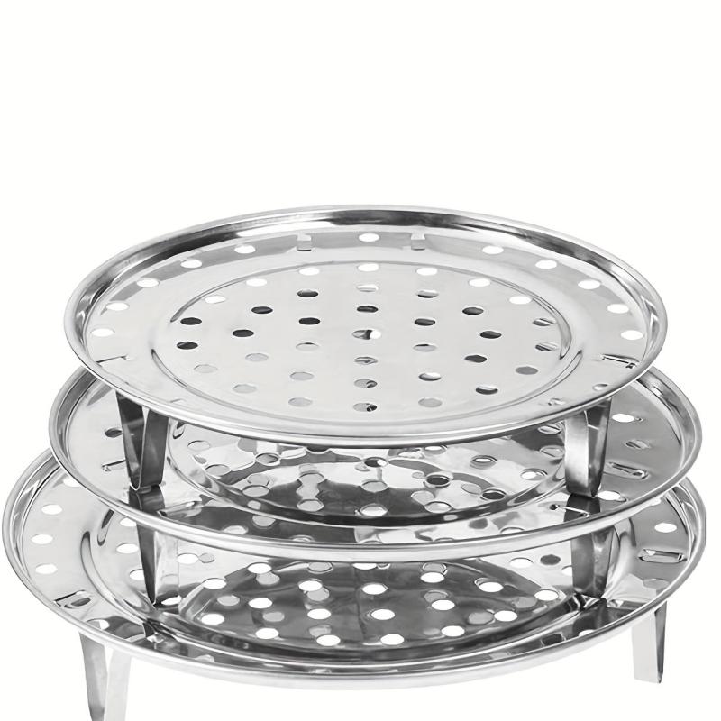 1pc Steamer Rack Round Stainless Steel Steaming Stand