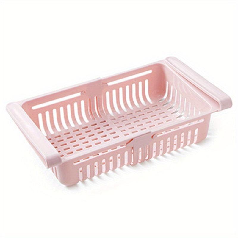 Retractable Refrigerator Fresh Storage Box Shelf Drawer