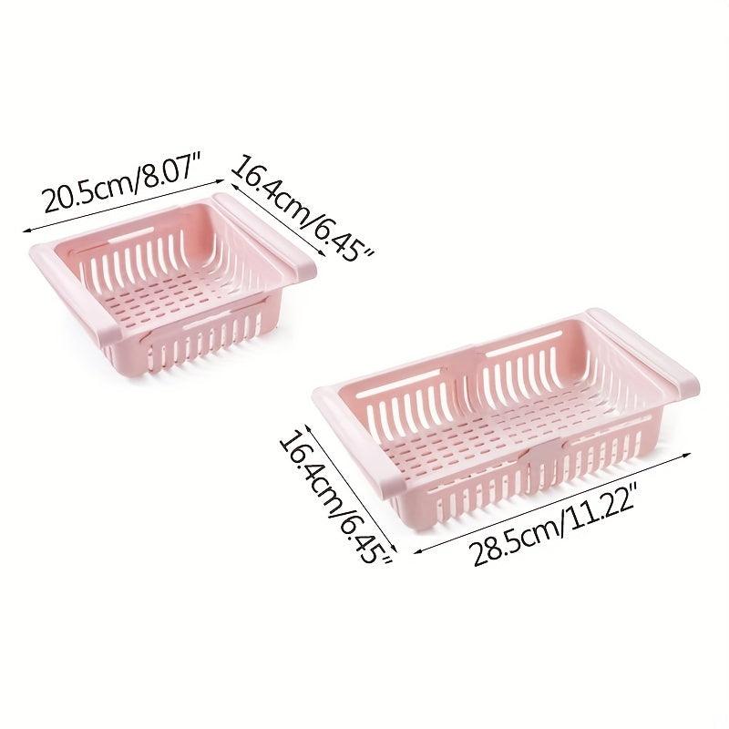 Retractable Refrigerator Fresh Storage Box Shelf Drawer