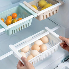 Retractable Refrigerator Fresh Storage Box Shelf Drawer
