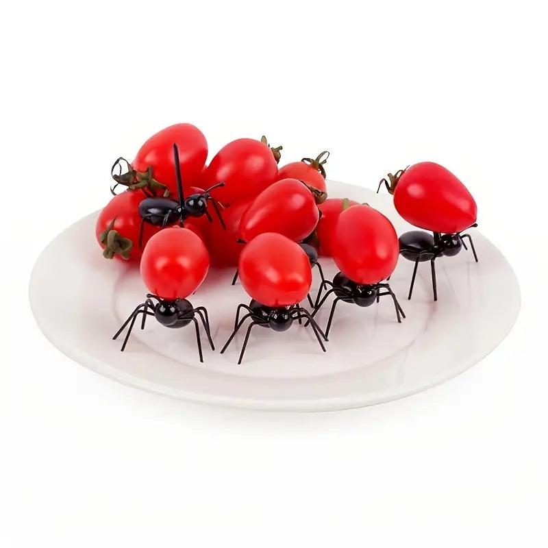 12pcs Ant Toothpicks Reusable Food Picks Animal Appetizer Forks