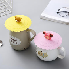Silicone Cup Cover Leak-proof Dustproof for Tea Water Cup Sealed Bowl Lid