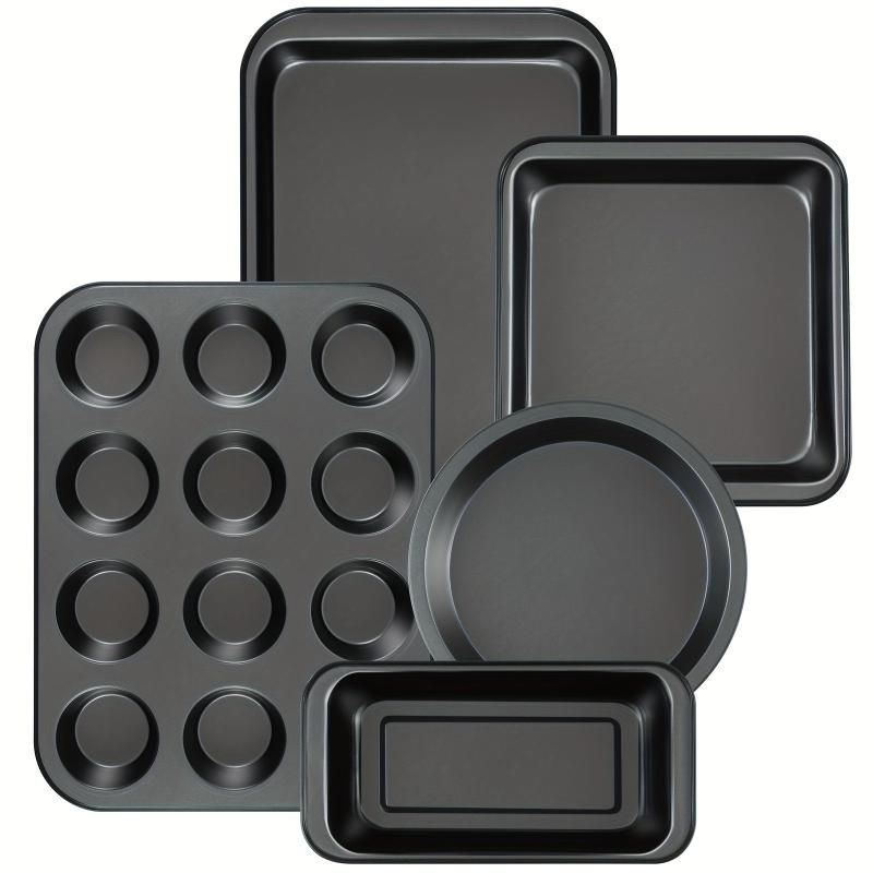 Nonstick Bakeware Set: Round Square Cake Pan Muffin Loaf Roast Baking Sheets