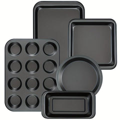 Nonstick Bakeware Set: Round Square Cake Pan Muffin Loaf Roast Baking Sheets