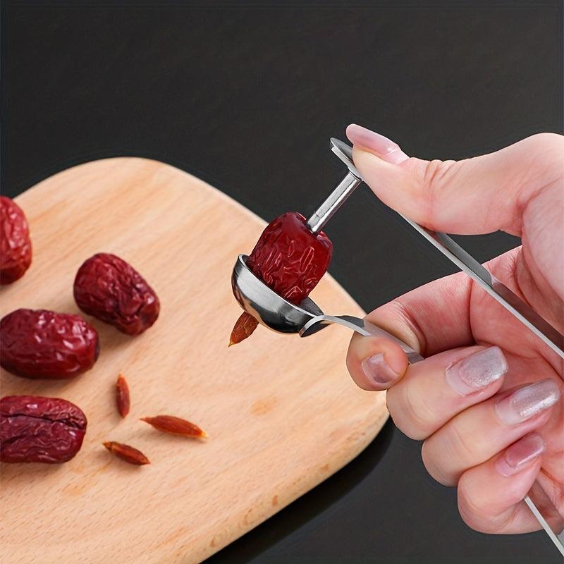 Stainless Steel Cherry Pitter Tool, Seed Remover Fruit Corer
