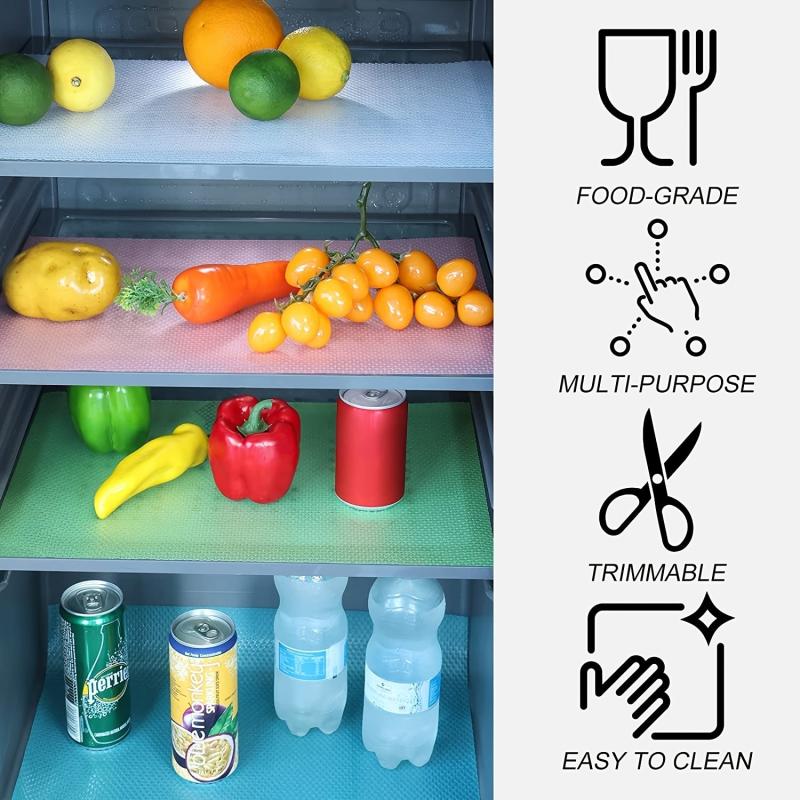 6 Pcs Refrigerator Liners Washable Kitchen Accessories Organization
