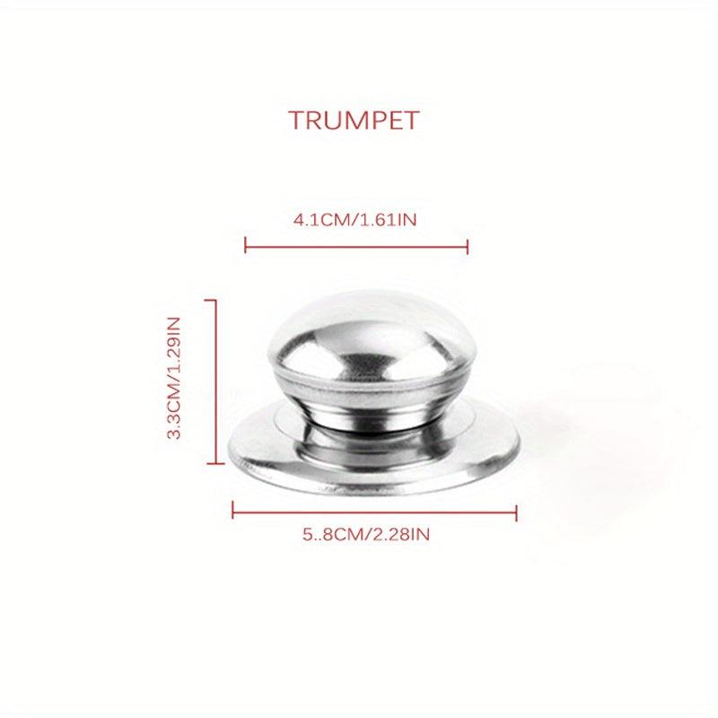 Large 4.09cm Round Stainless Steel Pot Handle with Top Hat Lid Accessories