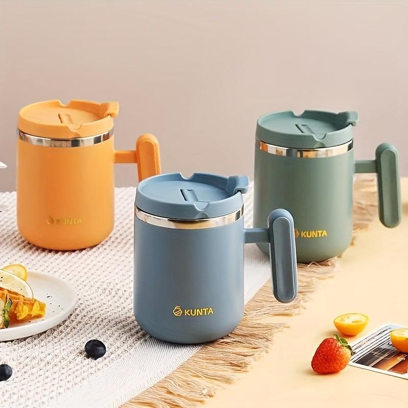 Stylish 15oz Coffee Mug with Lid, Durable Water Cup for All Seasons