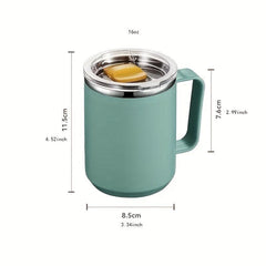 Stainless Steel Water Cup With Lid Coffee Cup For Office
