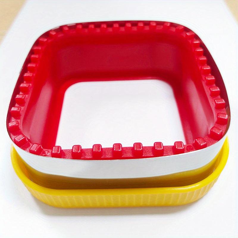 Sandwich Cutter And Sealer Square Stainless Steel And Plastic Cookie Cutter