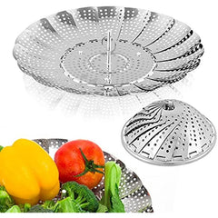 Stainless Steel Vegetable Steamer Basket - Fits 15-26 cm Pots