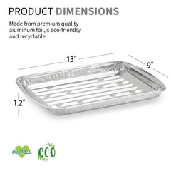 10pcs 9x13 Alum. Foil Trays Non-stick Baking Sheets Grill Pans