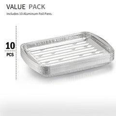 10pcs 9x13 Alum. Foil Trays Non-stick Baking Sheets Grill Pans