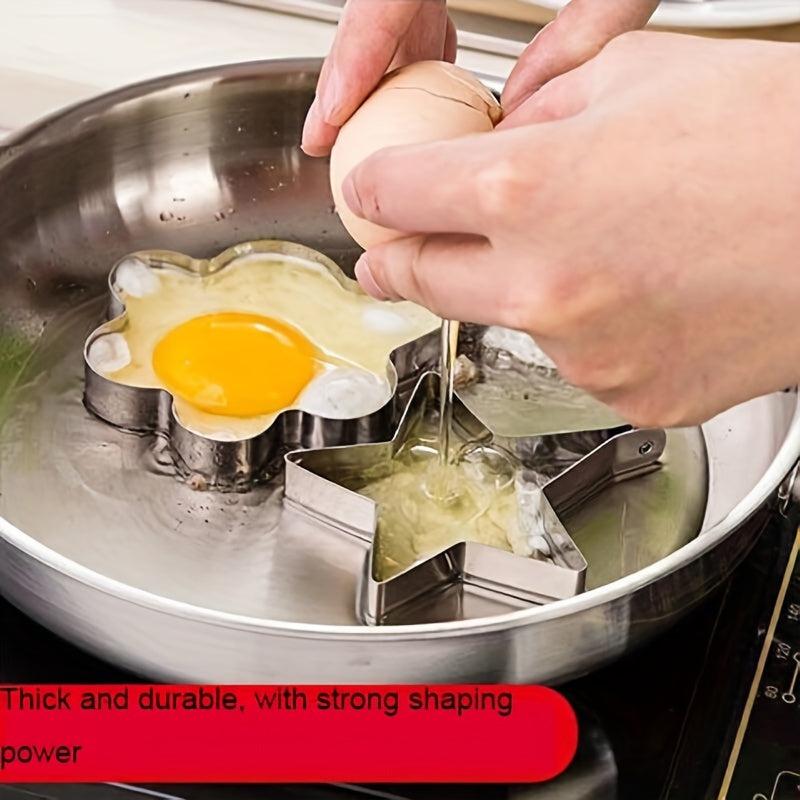 10pcs Stainless Steel Egg Ring Omelette Mold Frying Egg Cooking Tools
