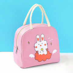 Cartoon Bento Bag Insulation Bag Oxford Cloth Animal Pattern Hand Lunch Box Bag