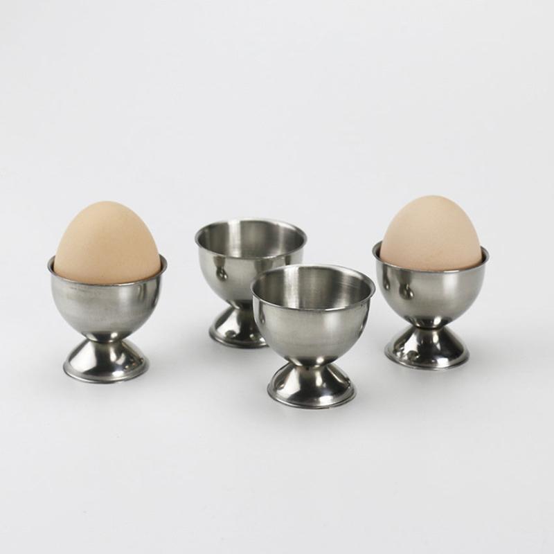 Stainless Steel Egg Cup Round Egg Holders Mini Egg Tray