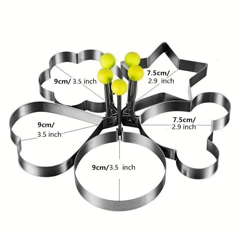 Stainless Steel Egg Mold Pancake Maker Cooking Ring With Handle
