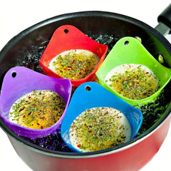 4pcs Silicone Egg Poachers Kitchen Gadgets