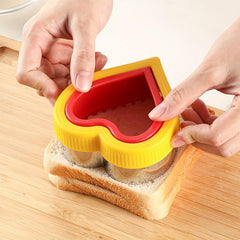 2pcs Heart Sandwich Cutter And Sealers Stainless Steel Cookie Cutters