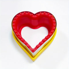 2pcs Heart Sandwich Cutter And Sealers Stainless Steel Cookie Cutters