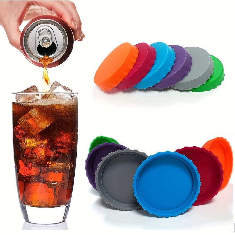 4pcs Silicone Can Lid Soda Cola Leak-proof Sealed Cap Pet Food Lids