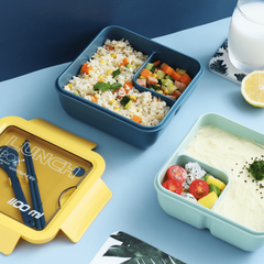 Microwave Lunch Box With Spoon & Chopsticks Food Storage Container Bento Box
