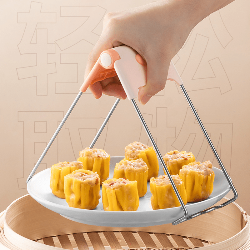 Stainless Steel Hot Plate Gripper Kitchen Tongs