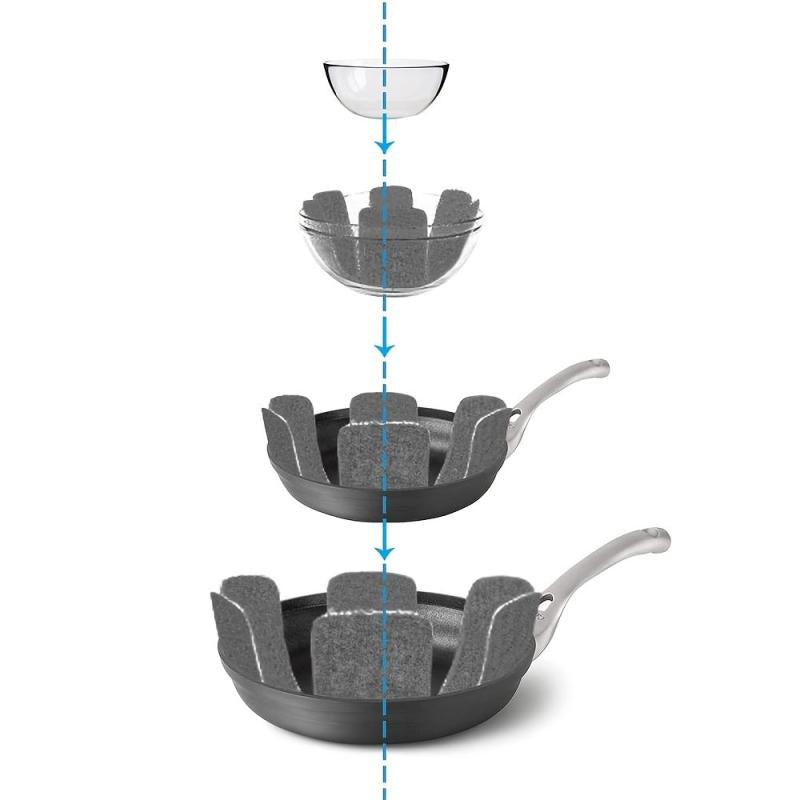 6pcs Pot Pan Protectors 3 Sizes Dividers Separators Pads