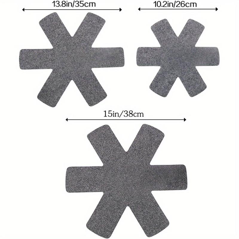 6pcs Pot Pan Protectors 3 Sizes Dividers Separators Pads