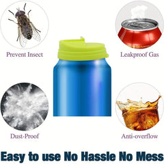 Silicone Can Lid Leakproof Cap Reusable Cover for Carbonated Water or Drink Caps