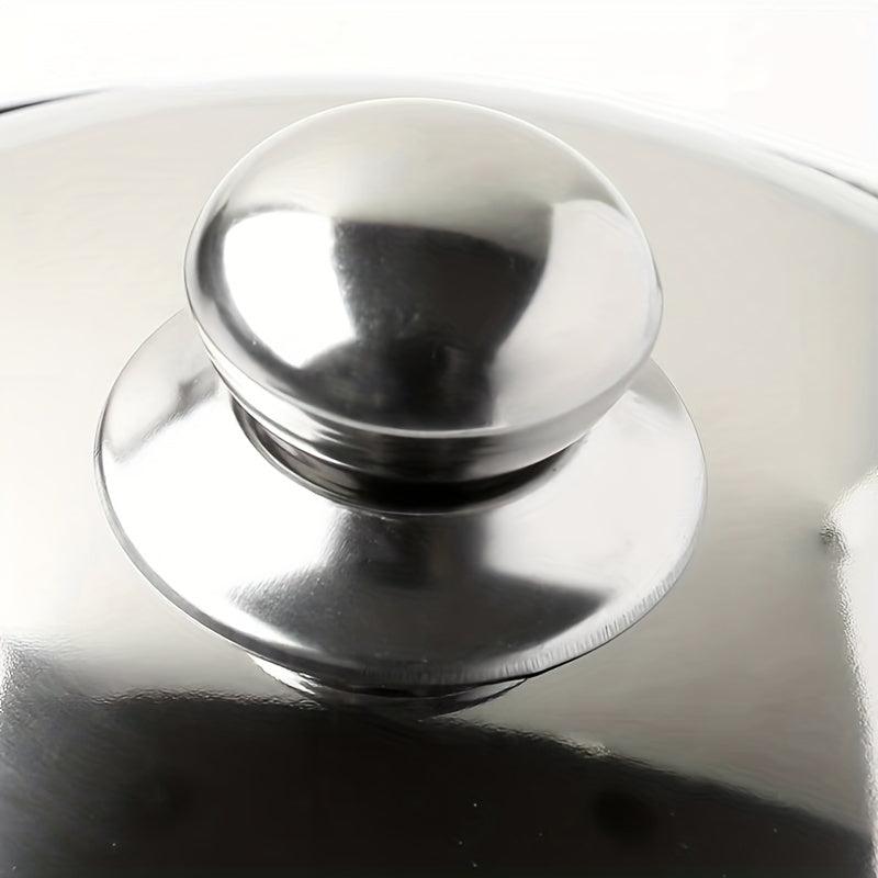 Large Round Stainless Steel Pot Lid Handle with Screws Kitchen Accessory
