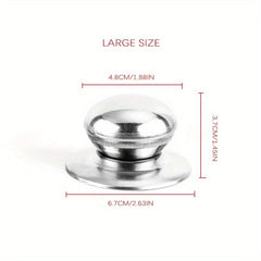 Large Round Stainless Steel Pot Lid Handle with Screws Kitchen Accessory