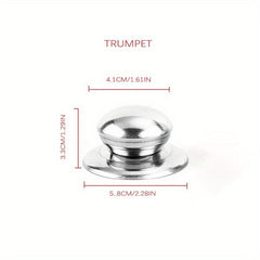 Large Round Stainless Steel Pot Lid Handle with Screws Kitchen Accessory