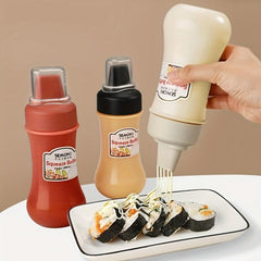3pcs Squeeze Sauce Bottle Set Plastic Salad Tomato Oyster Honey Dispenser