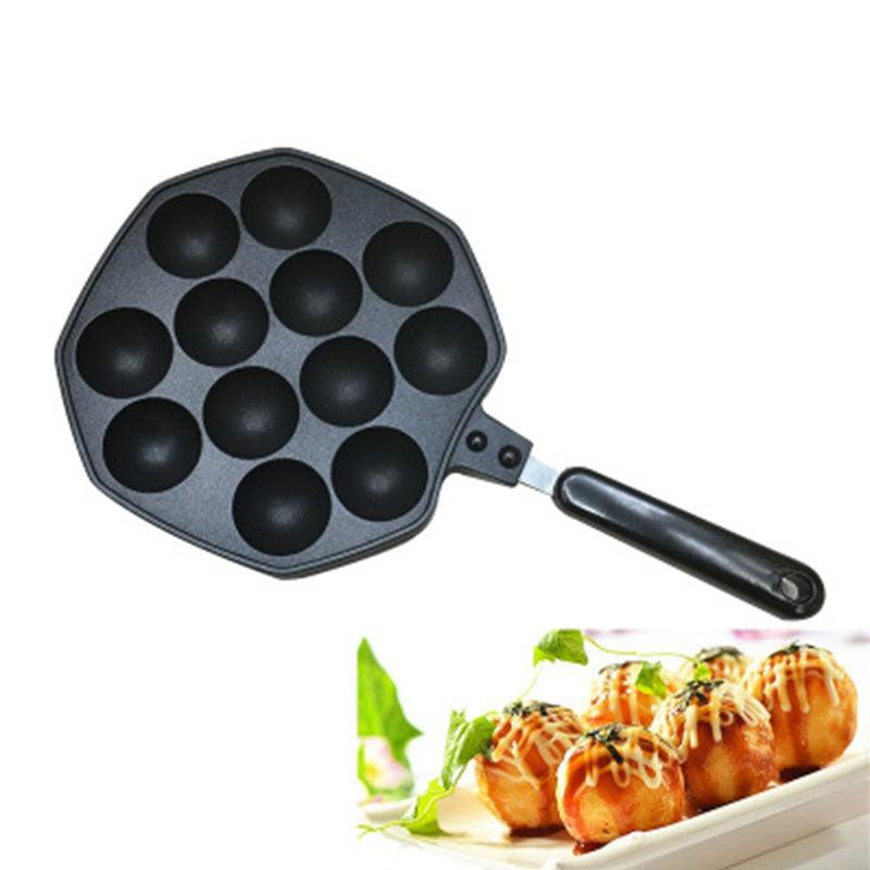 12 Holes Takoyaki Pan Non Stick Cooking Plate for Cake Po