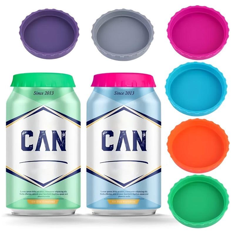 6pcs Reusable Silicone Can Lids Leak proof Sealing Caps For Beverage Cans