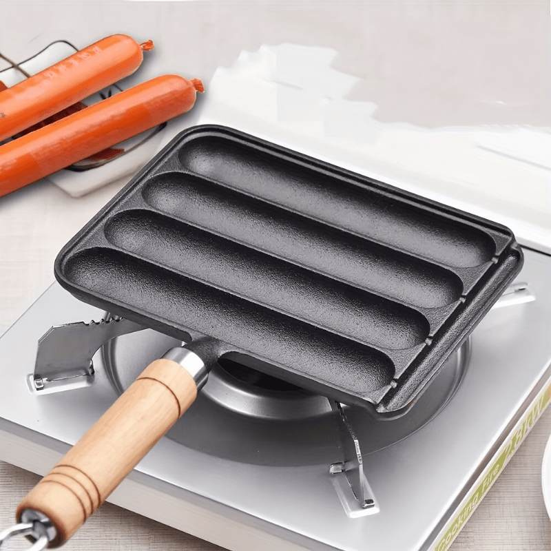 Cast Iron Sausage Pot for Roasting Lamb Skewers and Gluten-Free Sausages