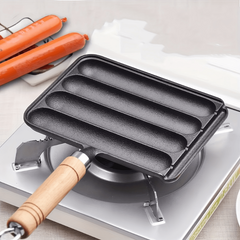 Cast Iron Sausage Pot for Roasting Lamb Skewers and Gluten-Free Sausages