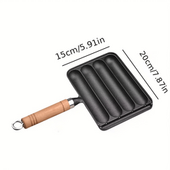 Cast Iron Sausage Pot for Roasting Lamb Skewers and Gluten-Free Sausages