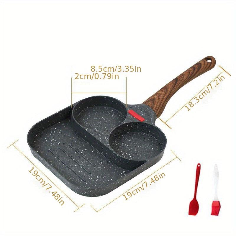 4-Hole Egg Frying Pan Burger Machine Breakfast Mold Cookware